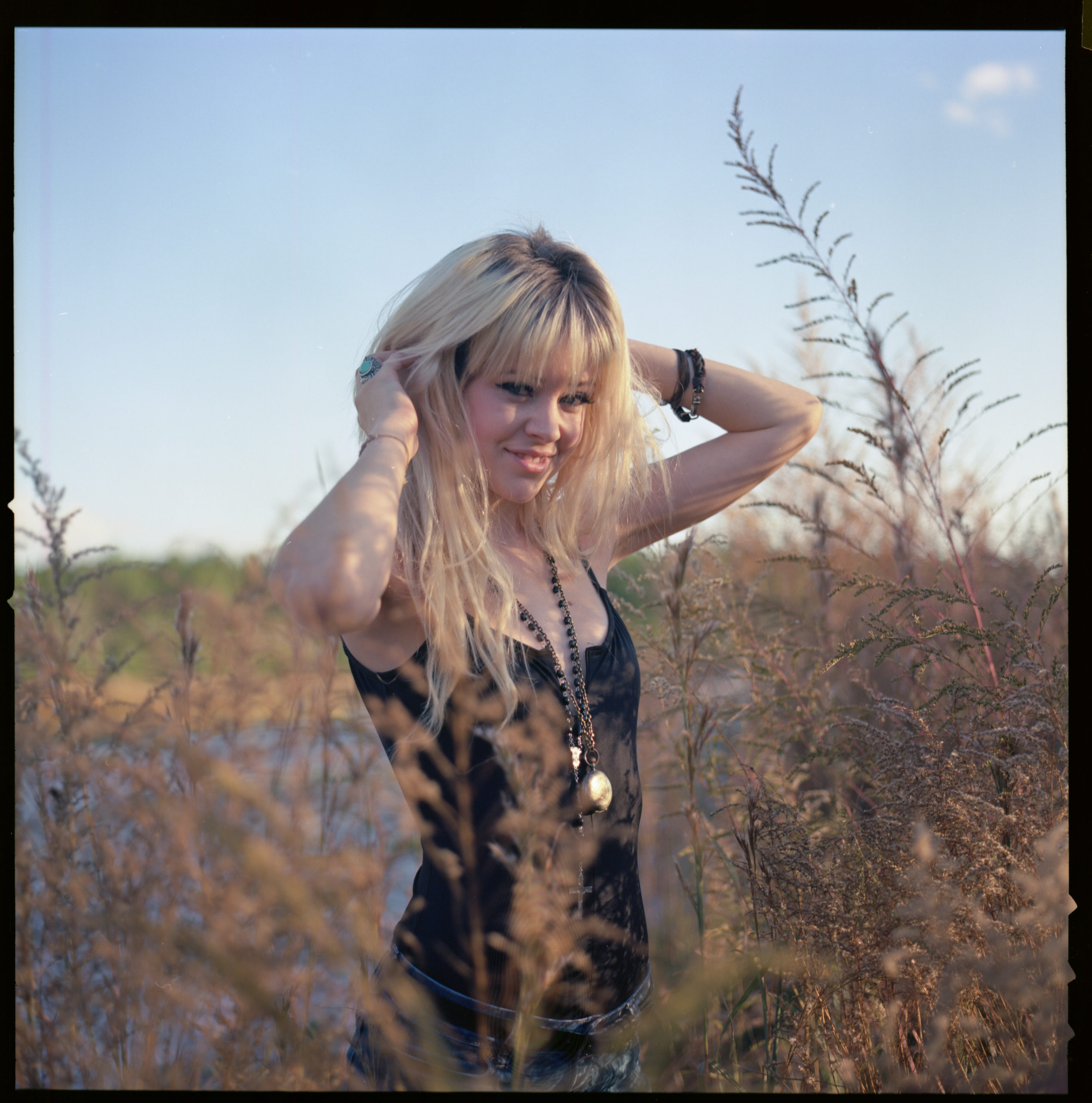 Mandy Murphy and Mojokiss on medium format color negative film shot in a Hasselblad CM500 camera