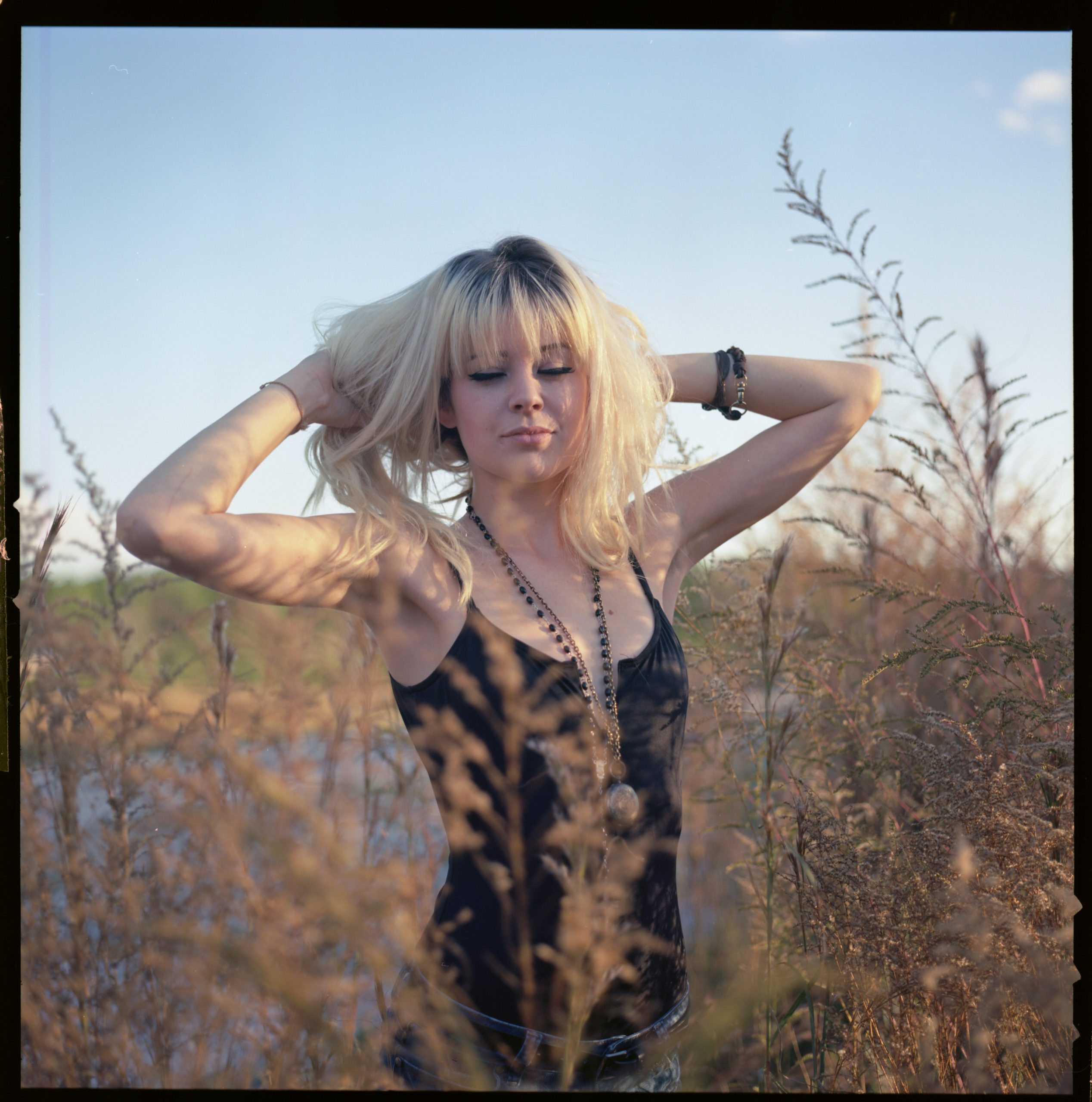 Mandy Murphy and Mojokiss on medium format color negative film shot in a Hasselblad CM500 camera